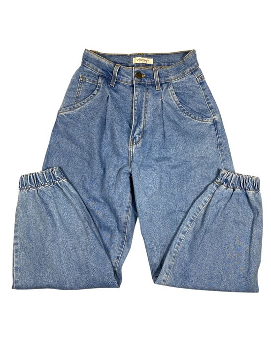 Vibrant M.I.U. Denim - Vibrant M.I.U. Womens High-Waisted Elastic Hem Relaxed Fit Denim Jeans 3 W25 USA